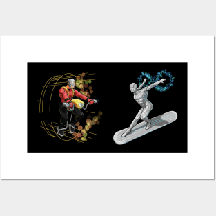 Orion vs Silver Surfer Posters and Art